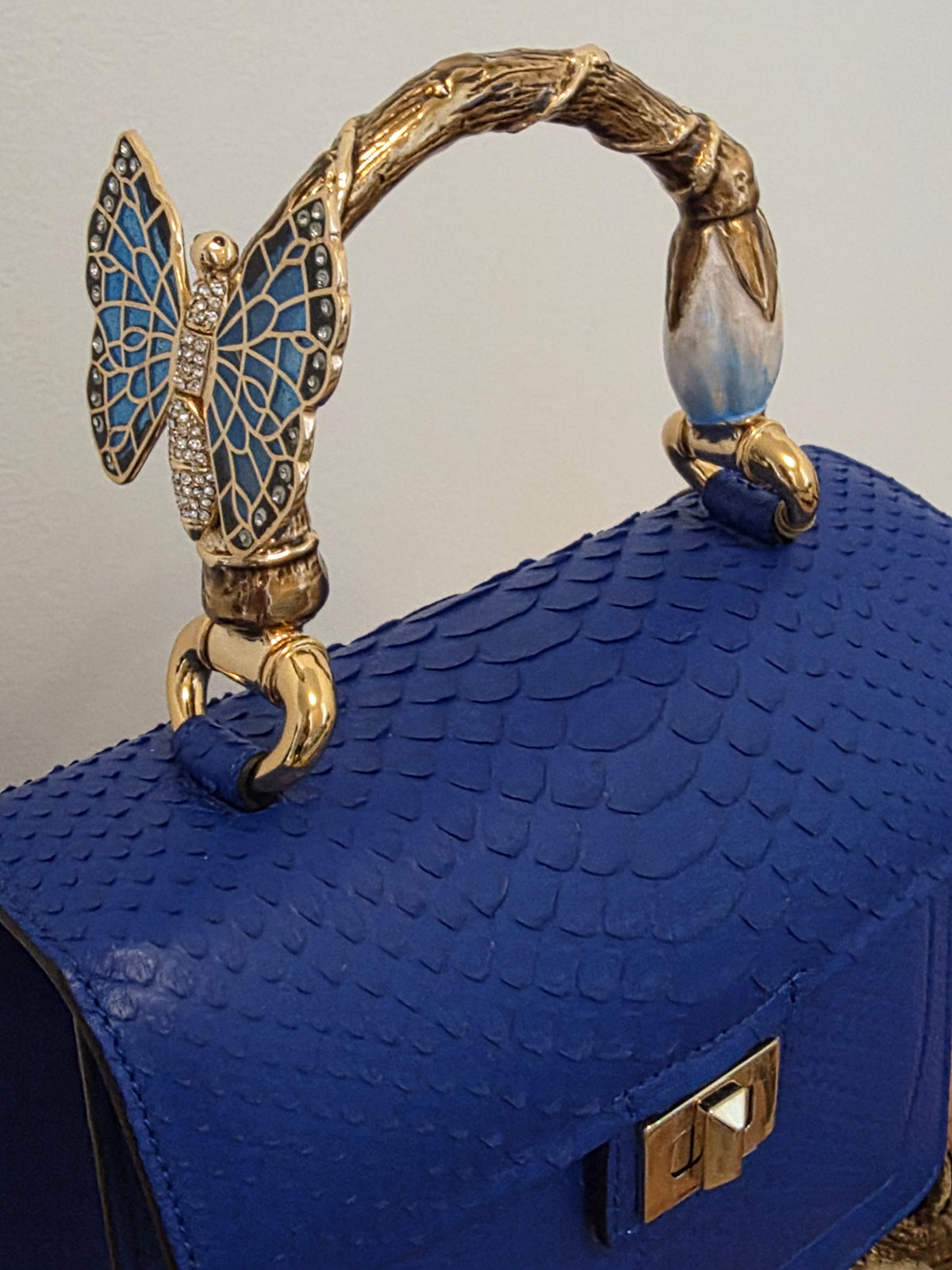 Biagini Art Bag Cobalt Blue Butterfly