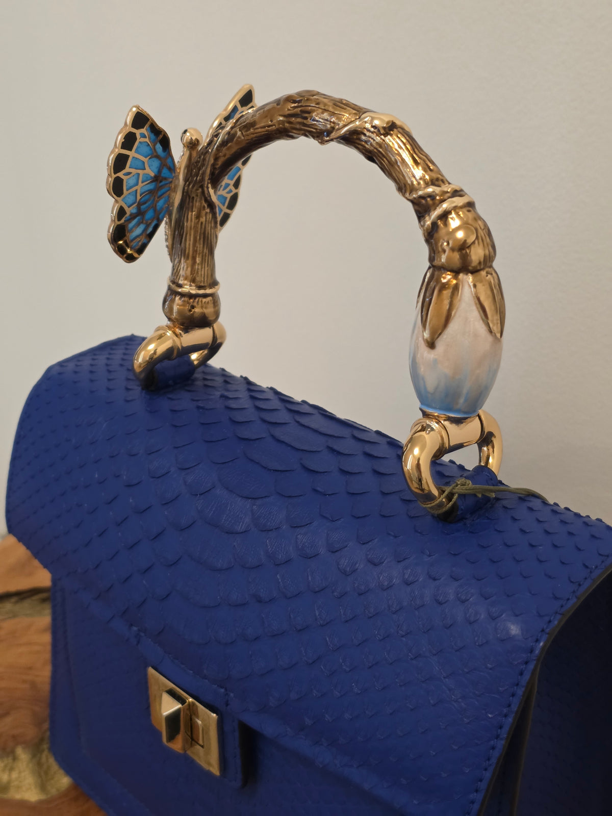 Biagini Art Bag Cobalt Blue Butterfly