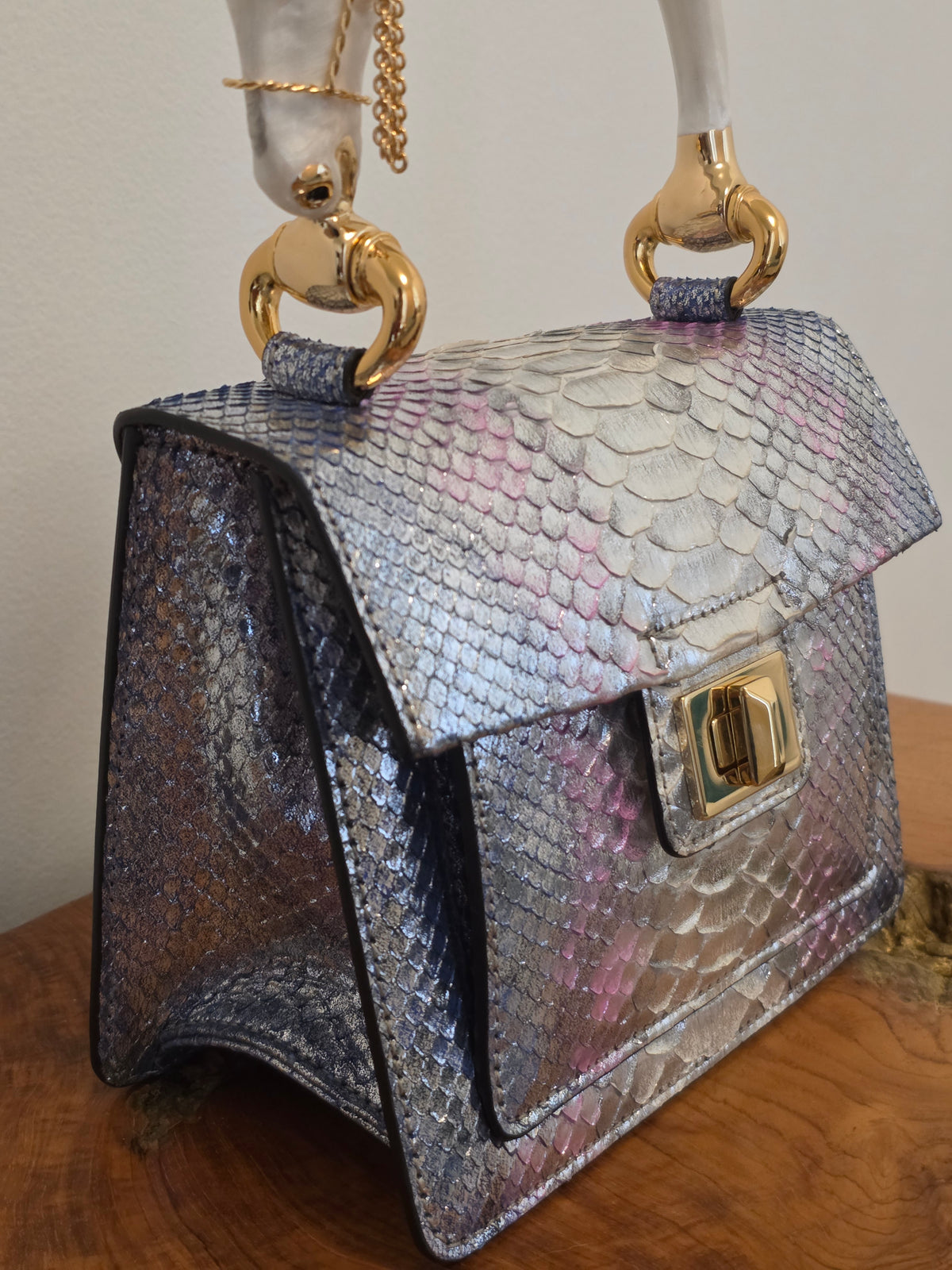 Biagini Art Bag Horse Silver Pink