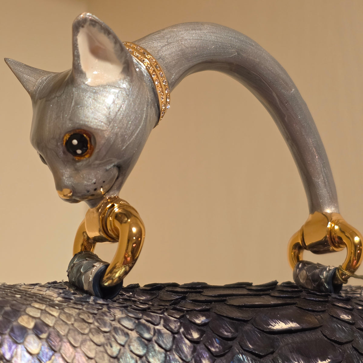 Biagini Art Bag Silver Cat Chagall