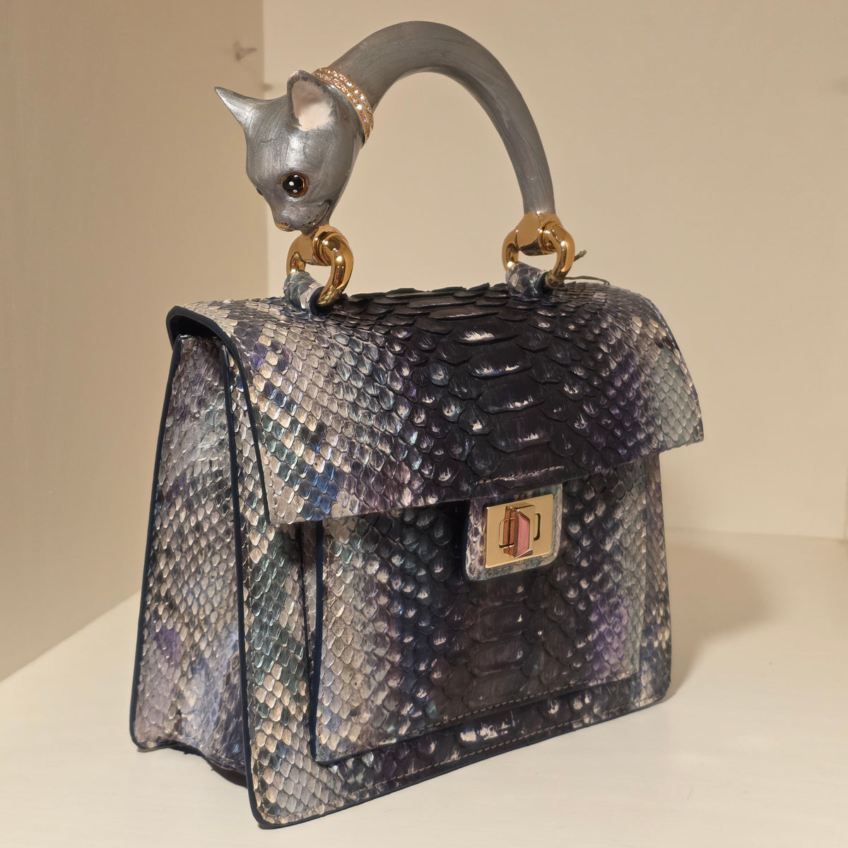 Biagini Art Bag Silver Cat Chagall