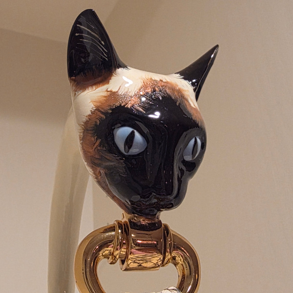 Biagini Art Bag Silver Gold Python White Calico Cat Chagall