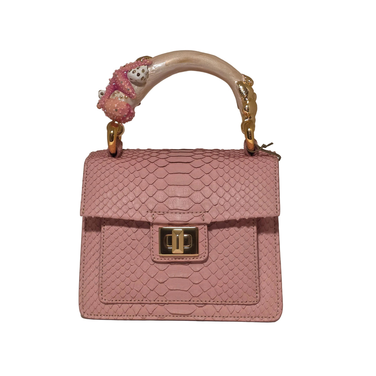 Biagini Art Bag –

Handcrafted in Bologna, Italy since 1968, the Biagini Art Bag is a masterclass in exquisite Italian artistry and uncompromising luxury. Designed to make a statement, this piece showcases genuine python finishes paired with rich, sumptuous suede interior lining. Every detail is meticulously finished, featuring a distinctive hand-painted enameled brass handle and gleaming gold-tone hardware.

Craftsmanship: Made in Italy
Brought to you by Rise And Shine Haven - BellaBarra.store