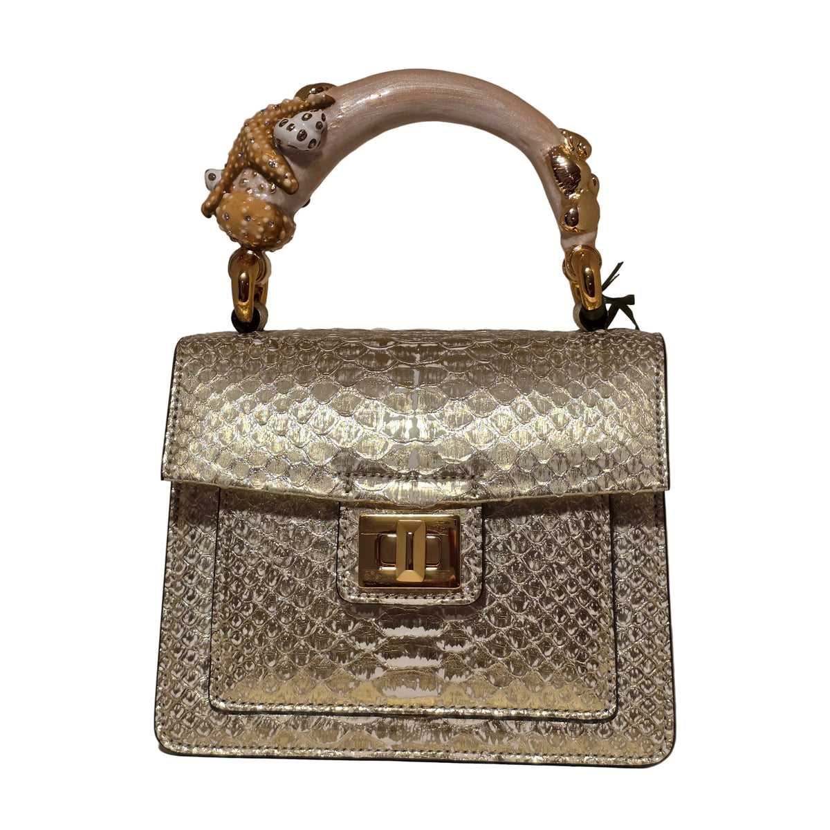 Biagini Art Bag –

Handcrafted in Bologna, Italy since 1968, the Biagini Art Bag is a masterclass in exquisite Italian artistry and uncompromising luxury. Designed to make a statement, this piece showcases genuine python finishes paired with rich, sumptuous suede interior lining. Every detail is meticulously finished, featuring a distinctive hand-painted enameled brass handle and gleaming gold-tone hardware.

Craftsmanship: Made in Italy
Brought to you by Rise And Shine Haven - BellaBarra.store