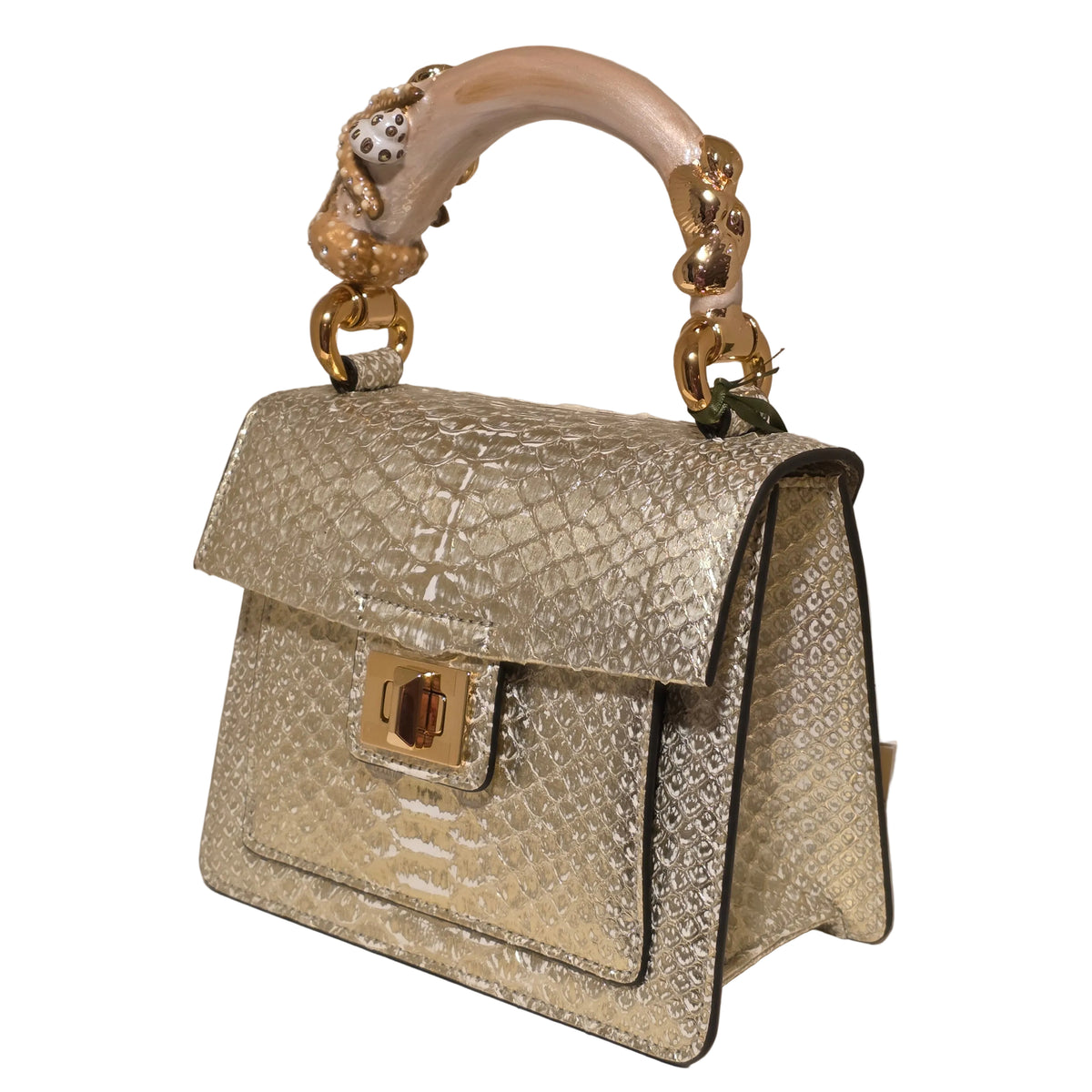 Biagini Art Bag –

Handcrafted in Bologna, Italy since 1968, the Biagini Art Bag is a masterclass in exquisite Italian artistry and uncompromising luxury. Designed to make a statement, this piece showcases genuine python finishes paired with rich, sumptuous suede interior lining. Every detail is meticulously finished, featuring a distinctive hand-painted enameled brass handle and gleaming gold-tone hardware.

Craftsmanship: Made in Italy
Brought to you by Rise And Shine Haven - BellaBarra.store