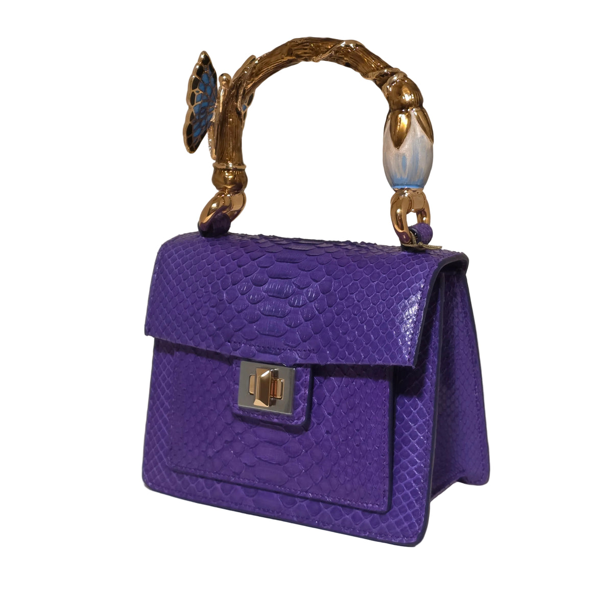 Biagini Art Bag –

Handcrafted in Bologna, Italy since 1968, the Biagini Art Bag is a masterclass in exquisite Italian artistry and uncompromising luxury. Designed to make a statement, this piece showcases genuine python finishes paired with rich, sumptuous suede interior lining. Every detail is meticulously finished, featuring a distinctive hand-painted enameled brass handle and gleaming gold-tone hardware.

Craftsmanship: Made in Italy
Brought to you by Rise And Shine Haven - BellaBarra.store