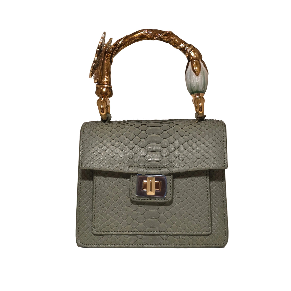 Biagini Art Bag –

Handcrafted in Bologna, Italy since 1968, the Biagini Art Bag is a masterclass in exquisite Italian artistry and uncompromising luxury. Designed to make a statement, this piece showcases genuine python finishes paired with rich, sumptuous suede interior lining. Every detail is meticulously finished, featuring a distinctive hand-painted enameled brass handle and gleaming gold-tone hardware.

Craftsmanship: Made in Italy
Brought to you by Rise And Shine Haven - BellaBarra.store