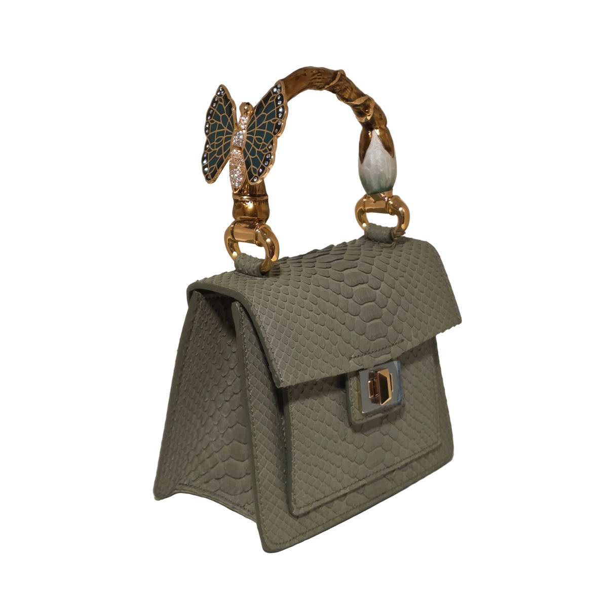 Biagini Art Bag –

Handcrafted in Bologna, Italy since 1968, the Biagini Art Bag is a masterclass in exquisite Italian artistry and uncompromising luxury. Designed to make a statement, this piece showcases genuine python finishes paired with rich, sumptuous suede interior lining. Every detail is meticulously finished, featuring a distinctive hand-painted enameled brass handle and gleaming gold-tone hardware.

Craftsmanship: Made in Italy
Brought to you by Rise And Shine Haven - BellaBarra.store