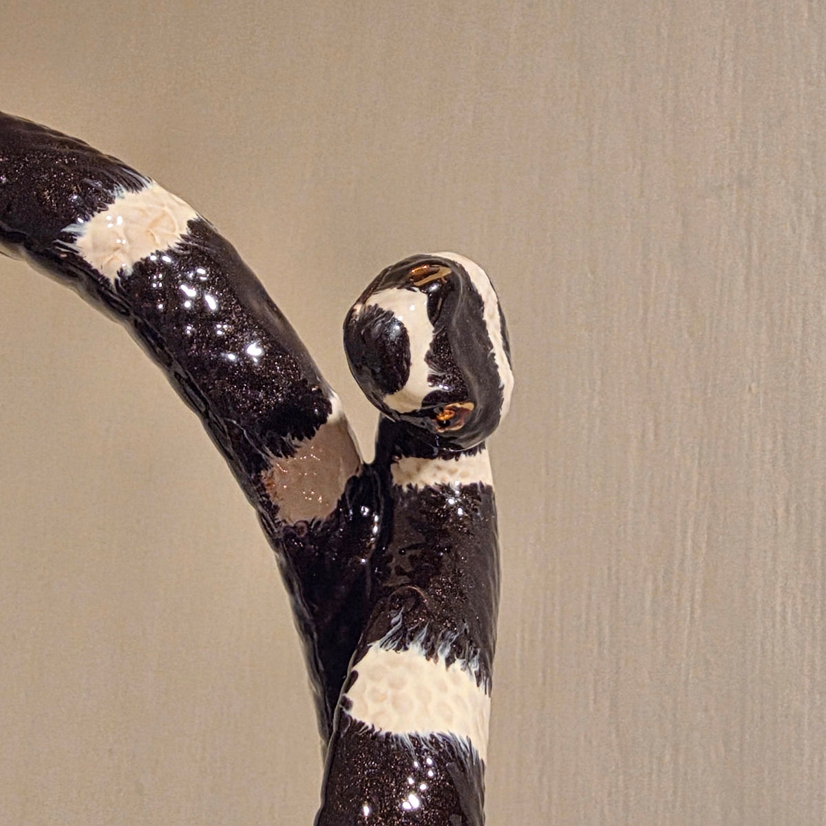 Biagini Art Bag La Perla Ombré Espresso Tortora Python with Snake