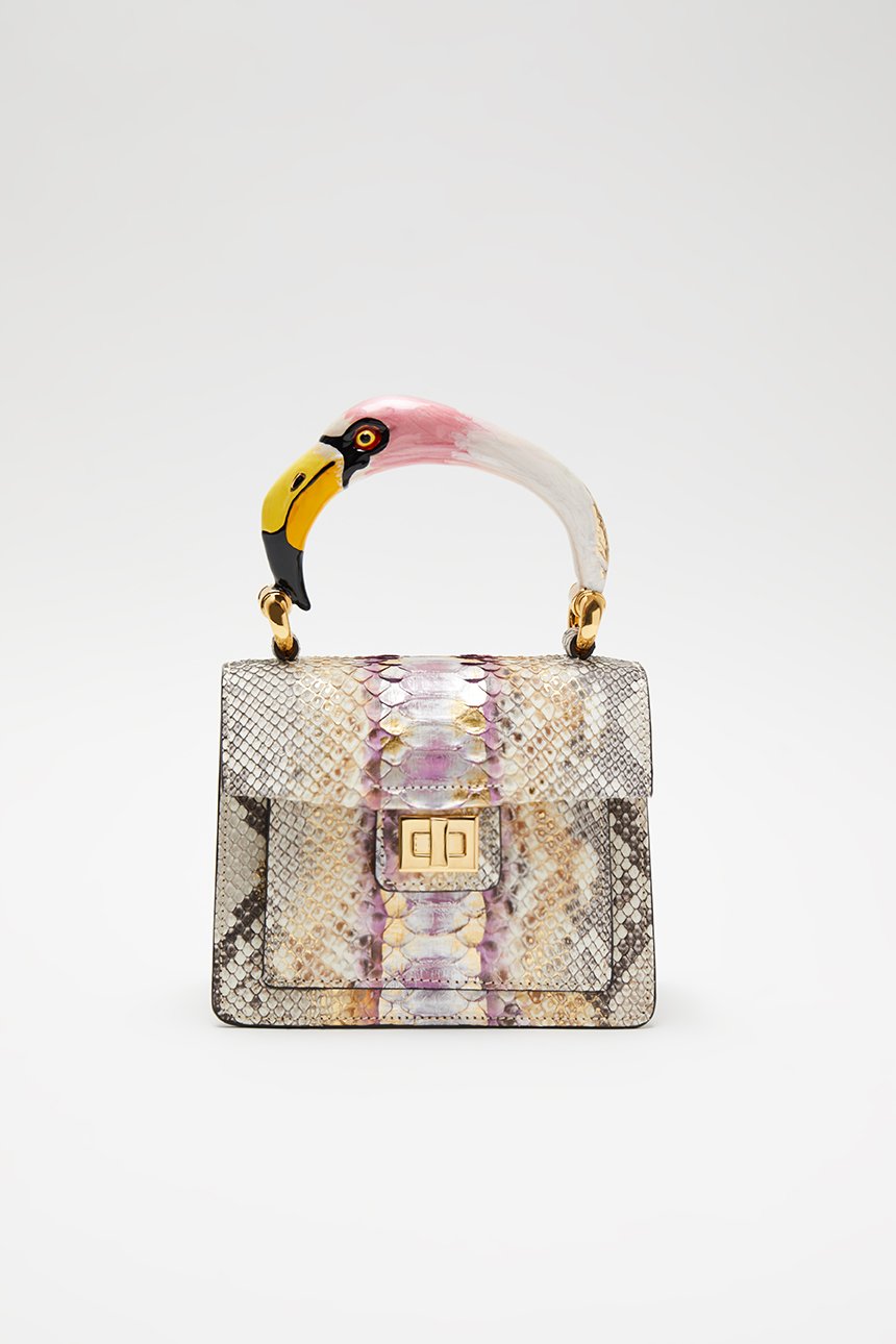 Biagini Art Bag Pink Flamingo