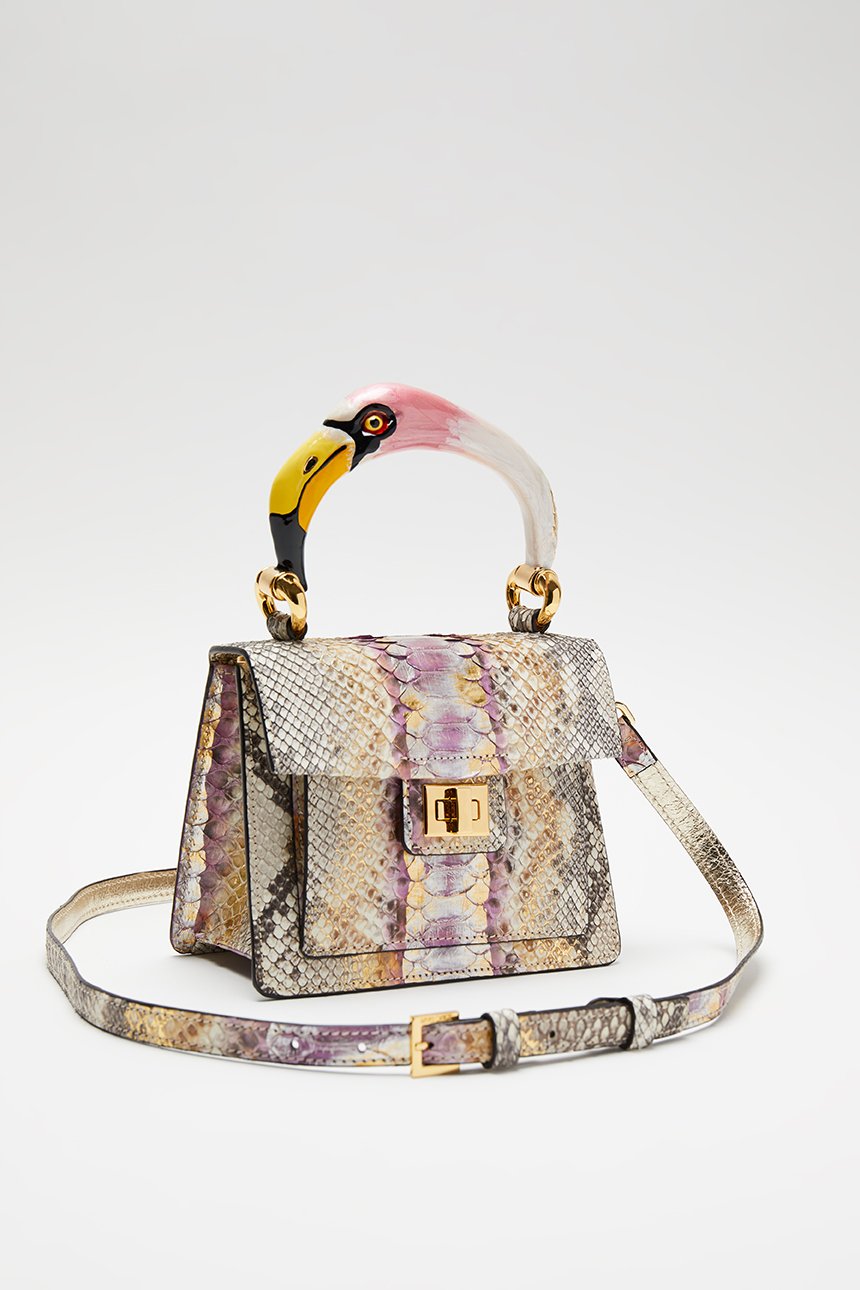 Biagini Art Bag Pink Flamingo