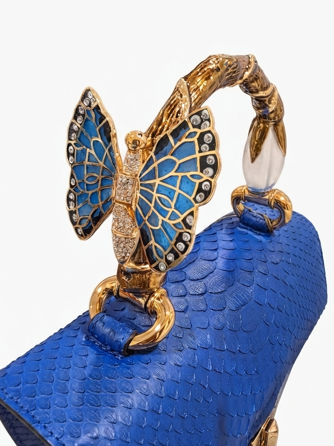Biagini Art Bag Blue Butterfly