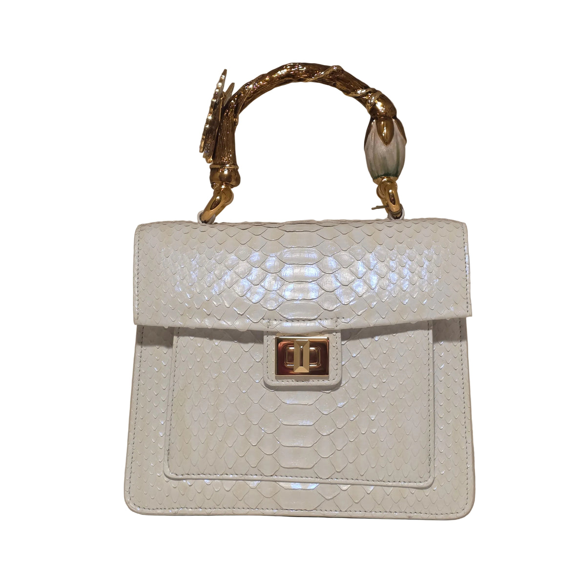 Biagini Art Bag –

Handcrafted in Bologna, Italy since 1968, the Biagini Art Bag is a masterclass in exquisite Italian artistry and uncompromising luxury. Designed to make a statement, this piece showcases genuine python finishes paired with rich, sumptuous suede interior lining. Every detail is meticulously finished, featuring a distinctive hand-painted enameled brass handle and gleaming gold-tone hardware.

Craftsmanship: Made in Italy
Brought to you by Rise And Shine Haven - BellaBarra.store