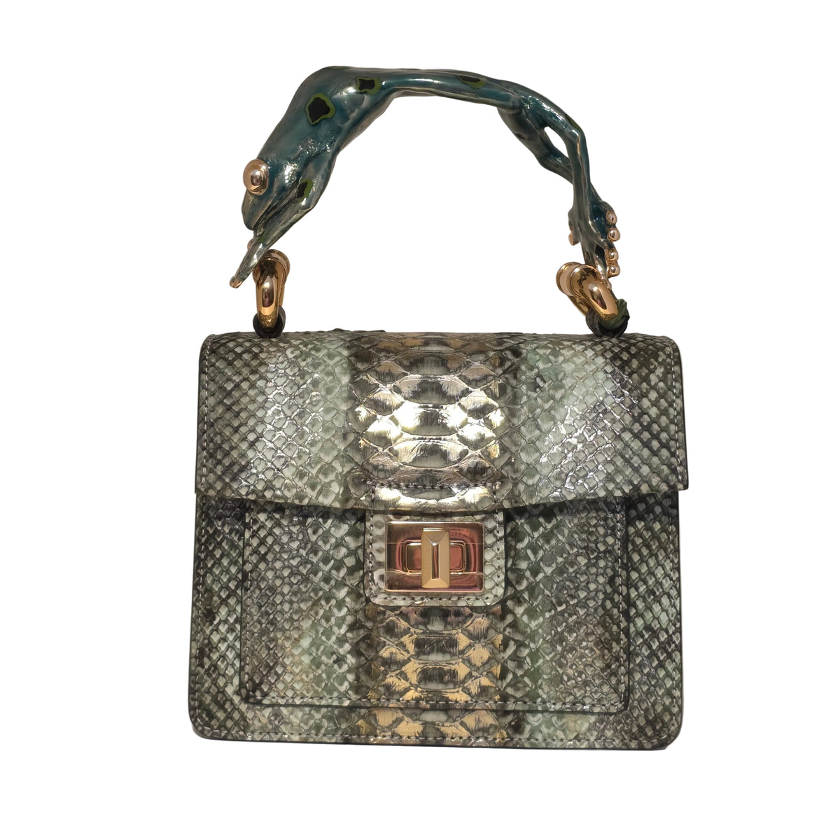 Biagini Art Bag –

Handcrafted in Bologna, Italy since 1968, the Biagini Art Bag is a masterclass in exquisite Italian artistry and uncompromising luxury. Designed to make a statement, this piece showcases genuine python finishes paired with rich, sumptuous suede interior lining. Every detail is meticulously finished, featuring a distinctive hand-painted enameled brass handle and gleaming gold-tone hardware.

Craftsmanship: Made in Italy
Brought to you by Rise And Shine Haven - BellaBarra.store