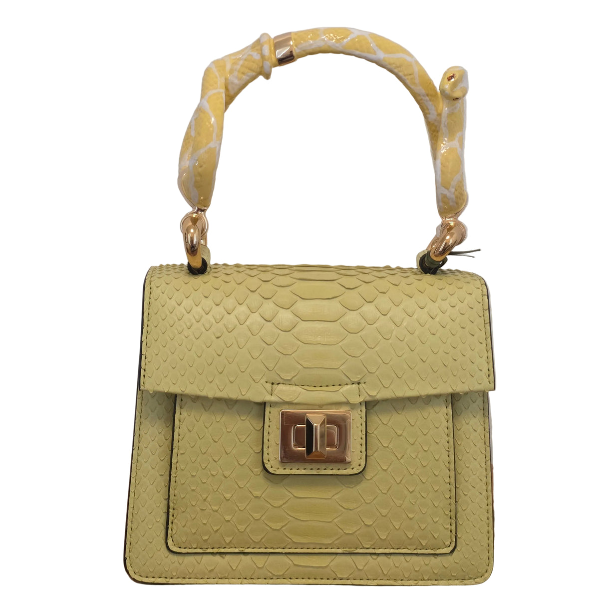 Biagini Art Bag –

Handcrafted in Bologna, Italy since 1968, the Biagini Art Bag is a masterclass in exquisite Italian artistry and uncompromising luxury. Designed to make a statement, this piece showcases genuine python finishes paired with rich, sumptuous suede interior lining. Every detail is meticulously finished, featuring a distinctive hand-painted enameled brass handle and gleaming gold-tone hardware.

Craftsmanship: Made in Italy
Brought to you by Rise And Shine Haven - BellaBarra.store